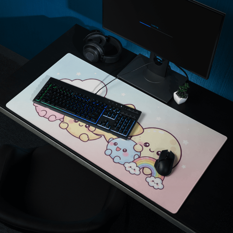 Tapis De Souris Kawaii Univers Céleste - La Planète Gaming