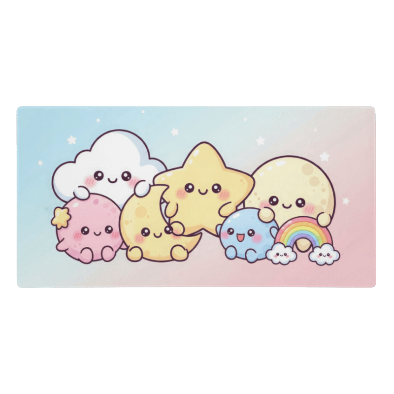 Tapis De Souris Kawaii Univers Céleste - La Planète Gaming