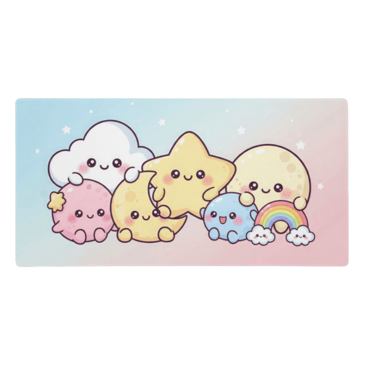Tapis De Souris Kawaii Univers Céleste - La Planète Gaming