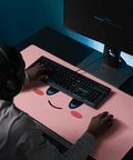 Tapis de Souris Kawaii Visage Mignon Rose - La Planète Gaming