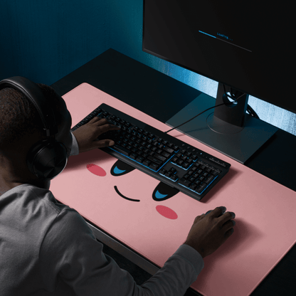 Tapis de Souris Kawaii Visage Mignon Rose - La Planète Gaming