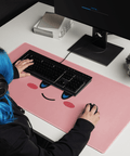 Tapis de Souris Kawaii Visage Mignon Rose - La Planète Gaming