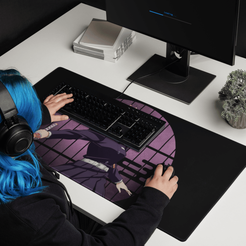 Tapis De Souris Manga Démon Guerrière au Katana Rose - La Planète Gaming