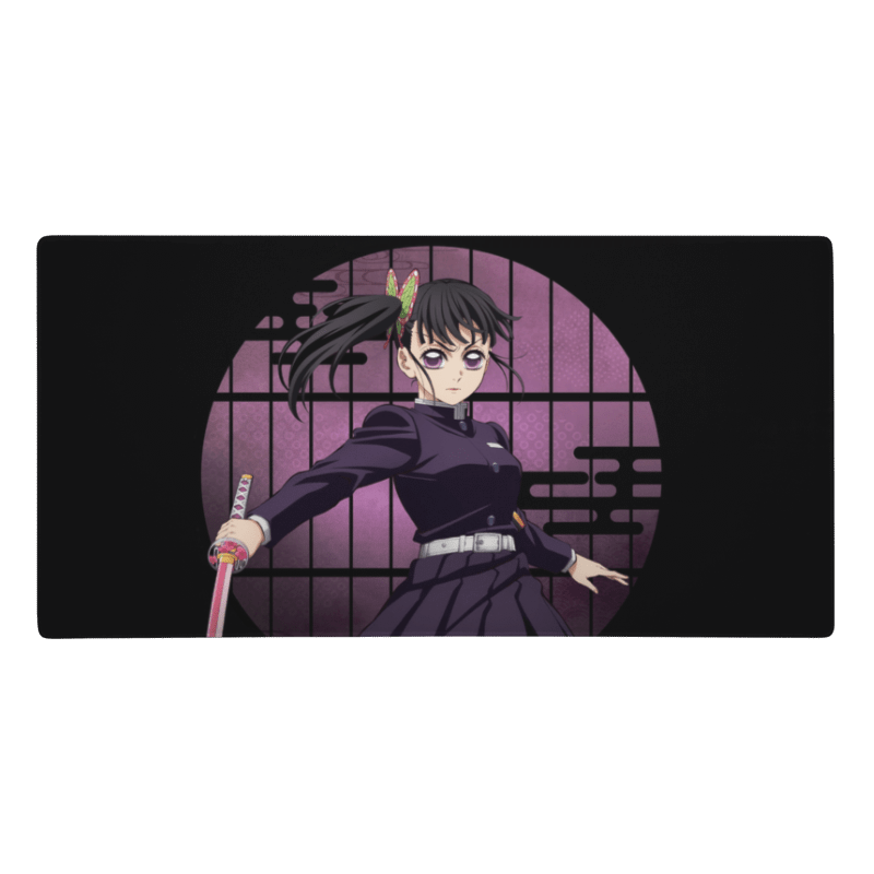 Tapis De Souris Manga Démon Guerrière au Katana Rose - La Planète Gaming