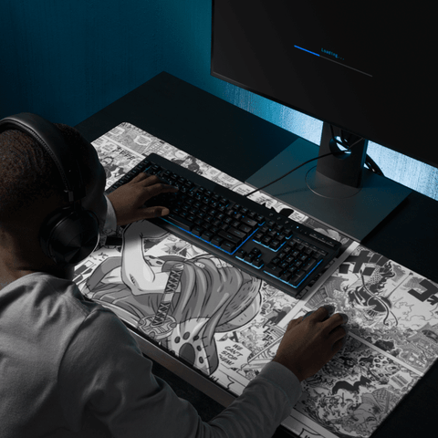 Tapis de Souris Manga Pirate Chapeau de Paille - La Planète Gaming