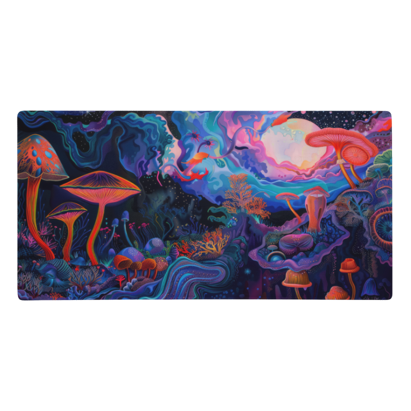 Tapis De Souris Original Champignons Psychédéliques - La Planète Gaming