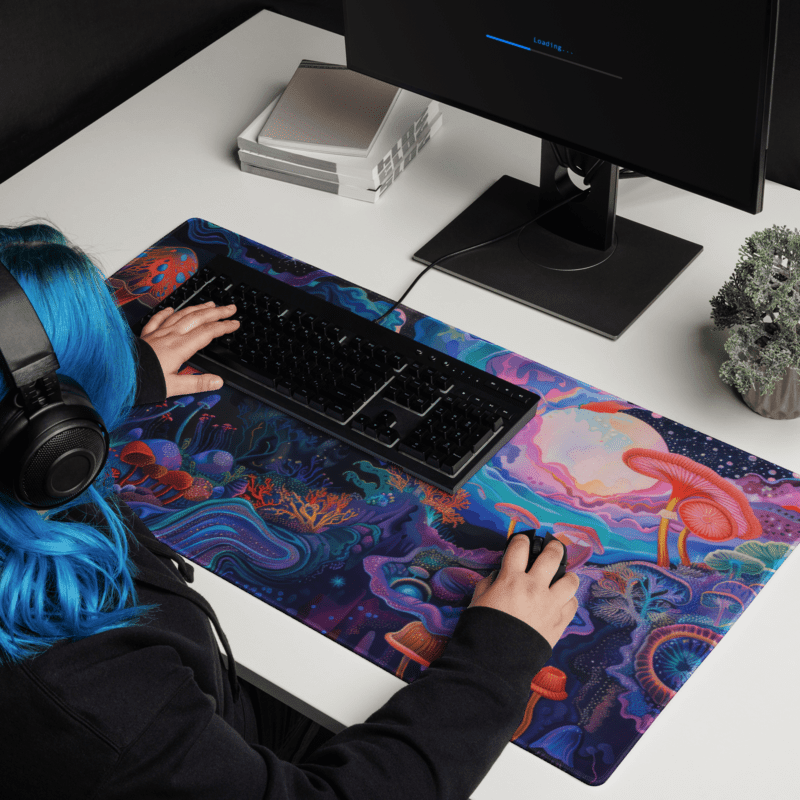 Tapis De Souris Original Champignons Psychédéliques - La Planète Gaming