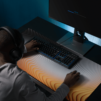 Tapis De Souris Original Dégradé Noir et Orange - La Planète Gaming