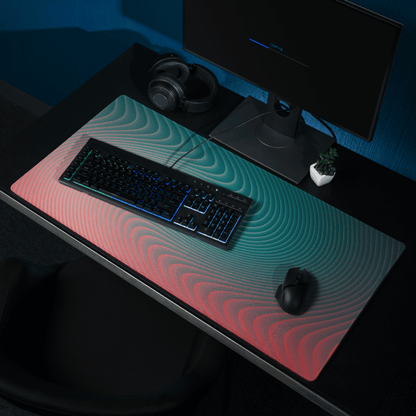 Tapis De Souris Original Dégradé Turquoise et Corail - La Planète Gaming