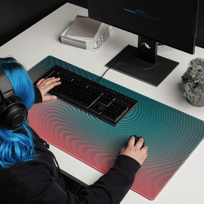 Tapis De Souris Original Dégradé Turquoise et Corail - La Planète Gaming