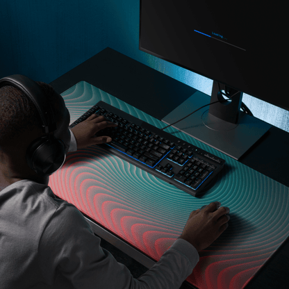 Tapis De Souris Original Dégradé Turquoise et Corail - La Planète Gaming