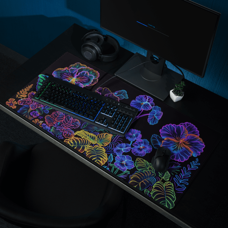 Tapis De Souris Original Fleurs Lumineuses - La Planète Gaming