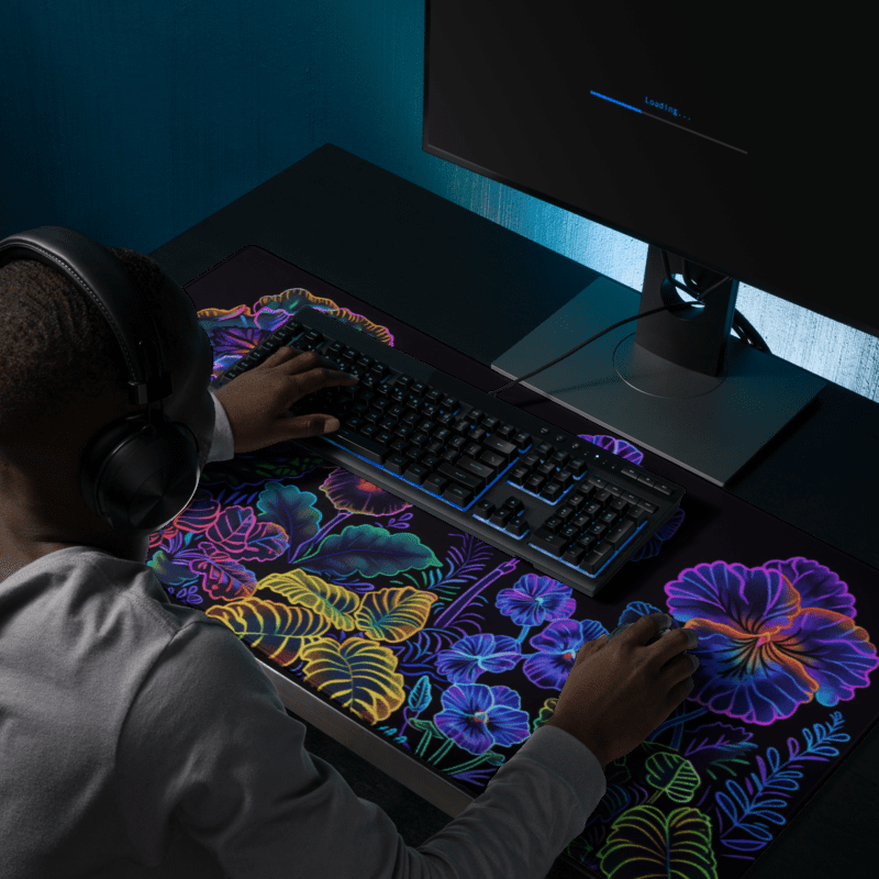 Tapis De Souris Original Fleurs Lumineuses - La Planète Gaming