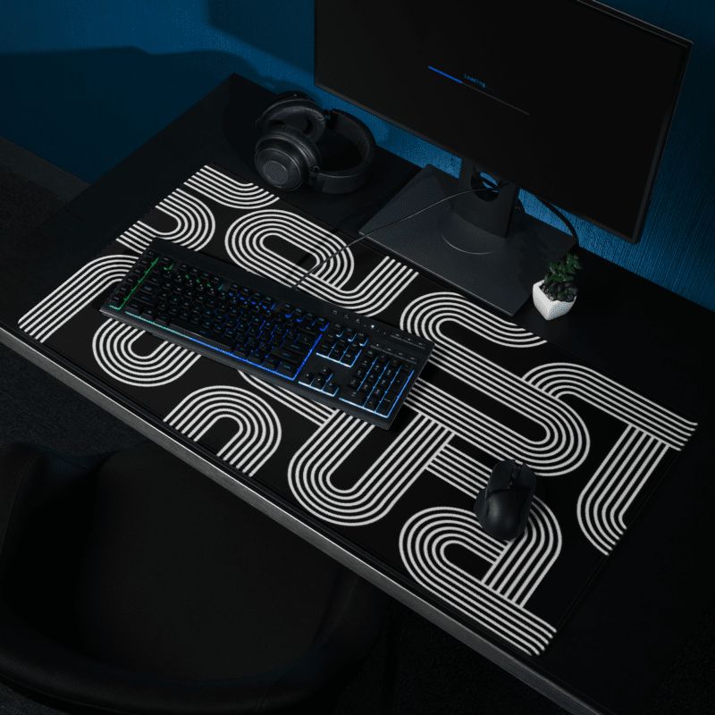 Tapis De Souris Original Géométrique Noir et Blanc - La Planète Gaming