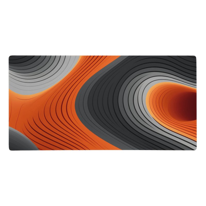 Tapis De Souris Original Géométrique Orange et Gris - La Planète Gaming
