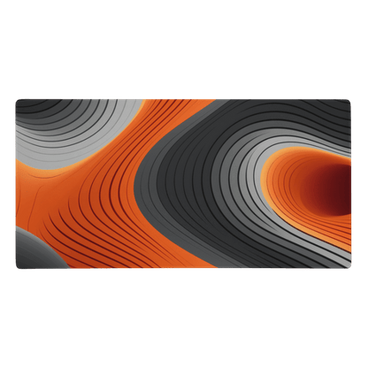 Tapis De Souris Original Géométrique Orange et Gris - La Planète Gaming
