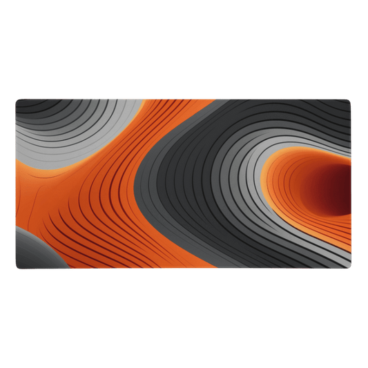 Tapis De Souris Original Géométrique Orange et Gris - La Planète Gaming