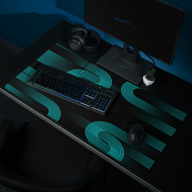 Tapis De Souris Original Géométrique Turquoise - La Planète Gaming