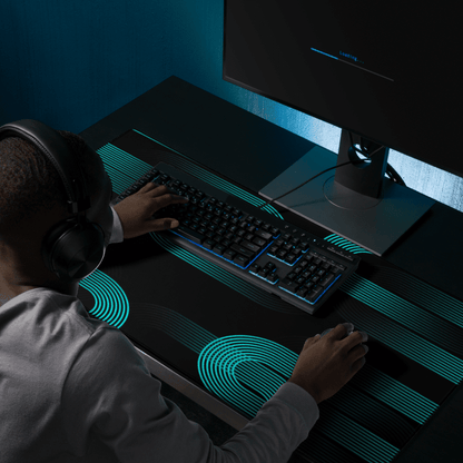 Tapis De Souris Original Géométrique Turquoise - La Planète Gaming