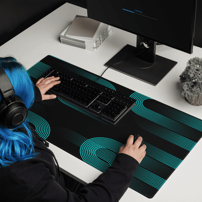 Tapis De Souris Original Géométrique Turquoise - La Planète Gaming