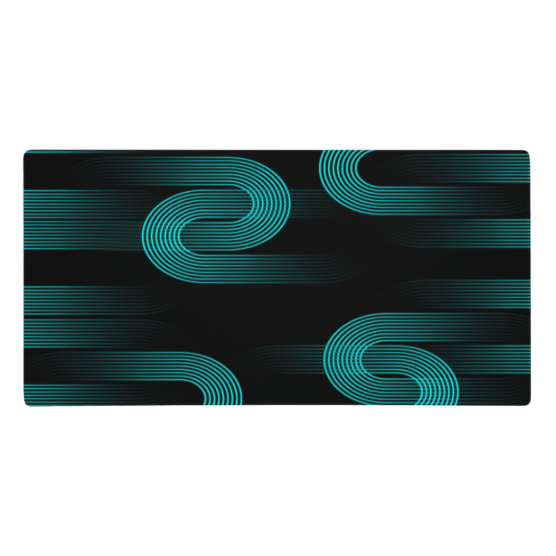 Tapis De Souris Original Géométrique Turquoise - La Planète Gaming