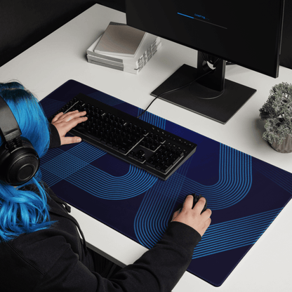 Tapis De Souris Original Lignes Bleues Modernes - La Planète Gaming
