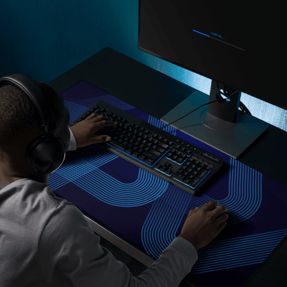 Tapis De Souris Original Lignes Bleues Modernes - La Planète Gaming