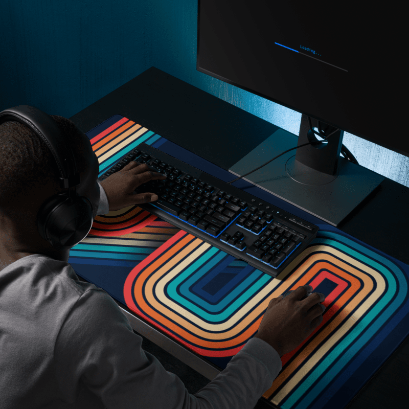 Tapis De Souris Original Lignes Rétro - La Planète Gaming