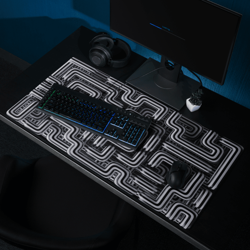 Tapis De Souris Original Motif Labyrinthe Géométrique - La Planète Gaming