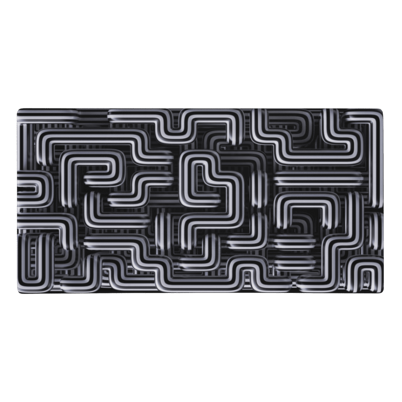 Tapis De Souris Original Motif Labyrinthe Géométrique - La Planète Gaming