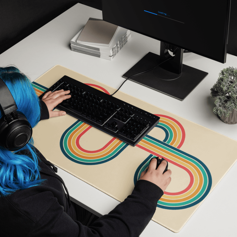 Tapis De Souris Original Motif Rétro Vintage - La Planète Gaming