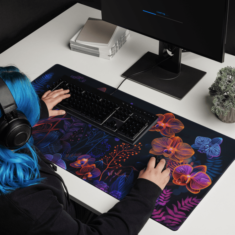 Tapis De Souris Original Orchidées Lumineuses - La Planète Gaming