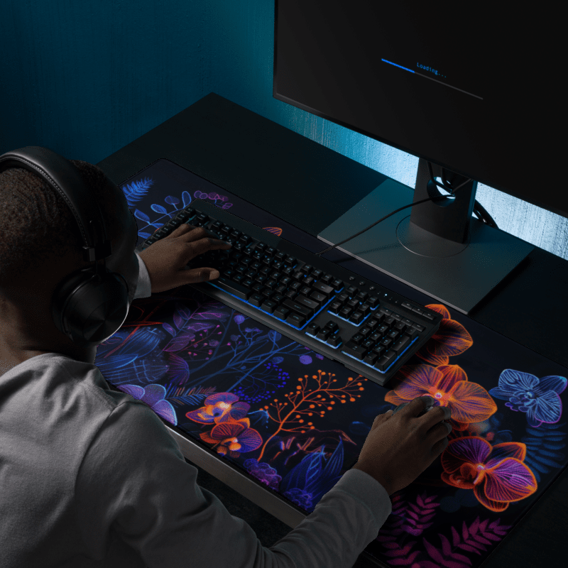 Tapis De Souris Original Orchidées Lumineuses - La Planète Gaming
