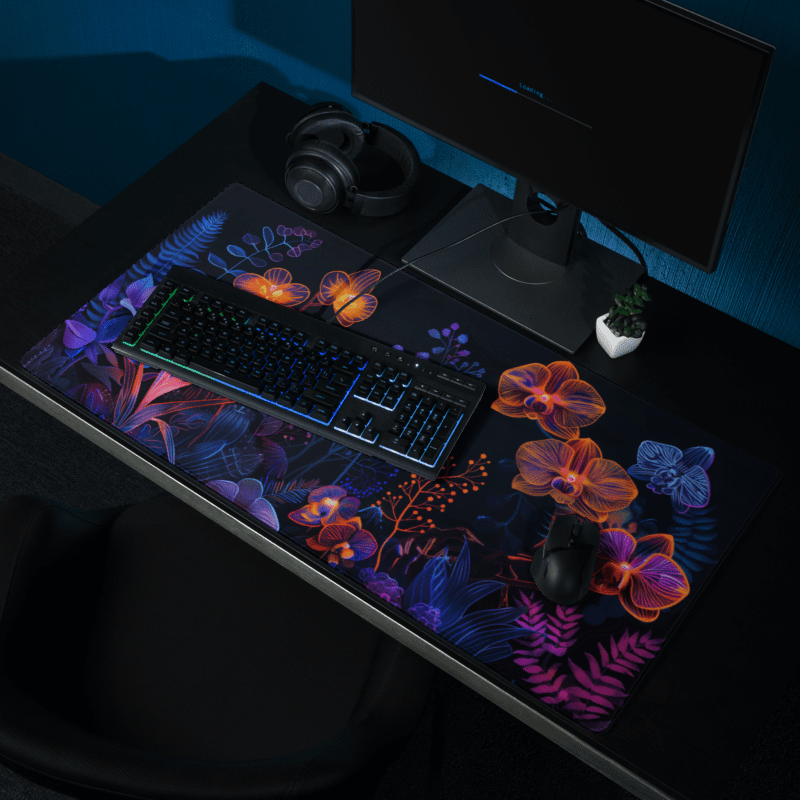 Tapis De Souris Original Orchidées Lumineuses - La Planète Gaming
