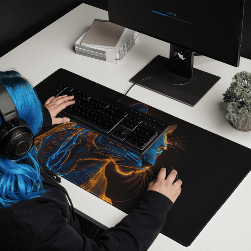 Tapis De Souris Original Panthère Néon Électrique - La Planète Gaming