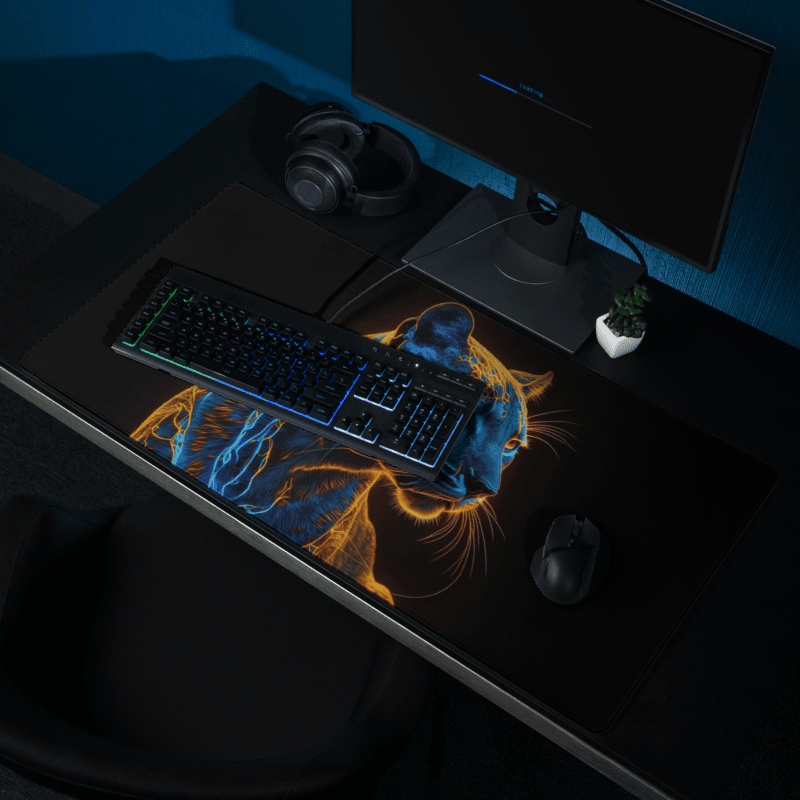 Tapis De Souris Original Panthère Néon Électrique - La Planète Gaming