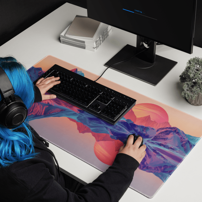Tapis De Souris Original Paysage Synthwave - La Planète Gaming