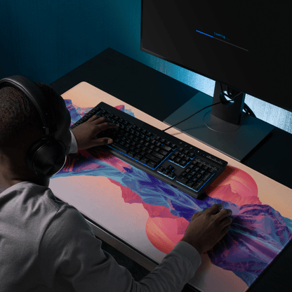 Tapis De Souris Original Paysage Synthwave - La Planète Gaming