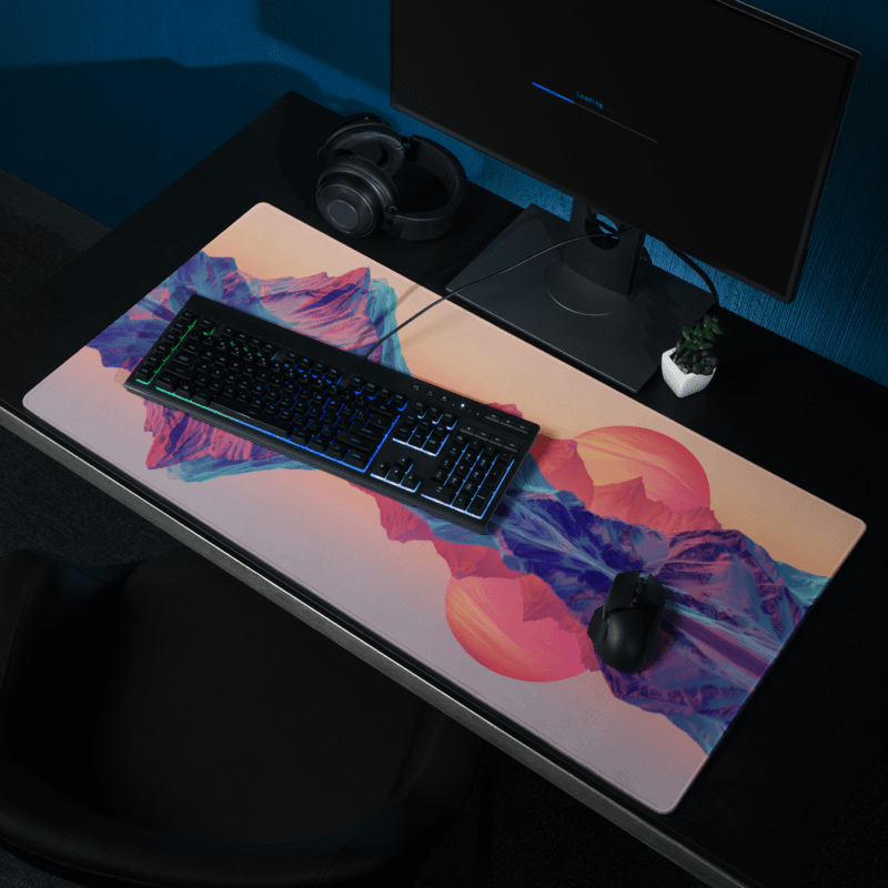 Tapis De Souris Original Paysage Synthwave - La Planète Gaming