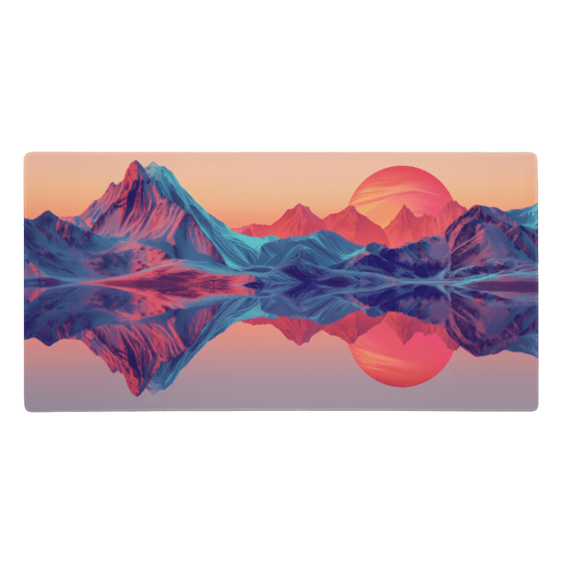 Tapis De Souris Original Paysage Synthwave - La Planète Gaming