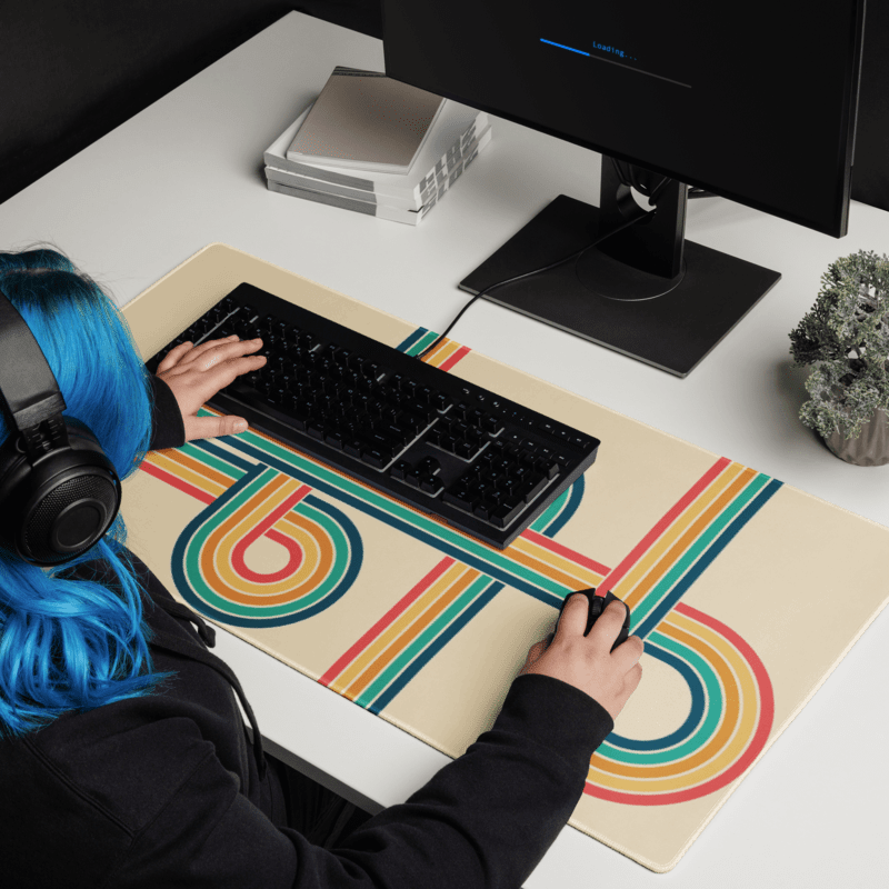 Tapis De Souris Original Typographie Rétro - La Planète Gaming