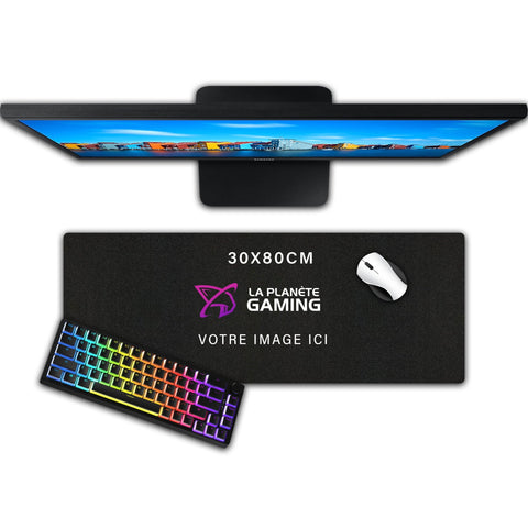 Tapis de Souris Personnalisé L (30x80cm) - La Planète Gaming