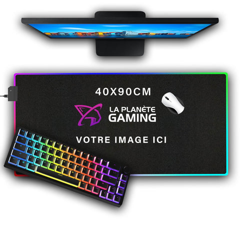 Tapis de Souris Personnalisé RGB (40x90cm) - La Planète Gaming
