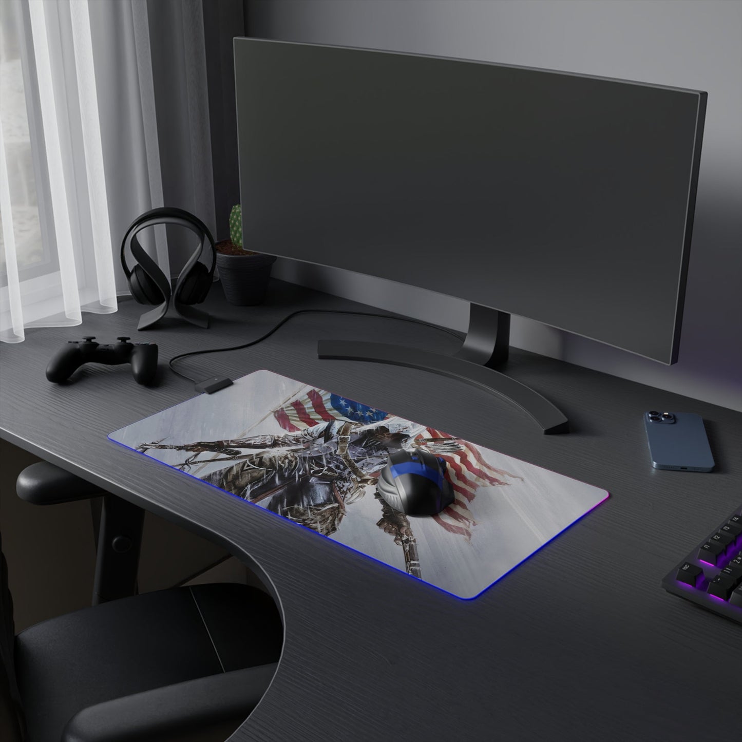 Tapis de Souris RGB Assassin Patriote - La Planète Gaming