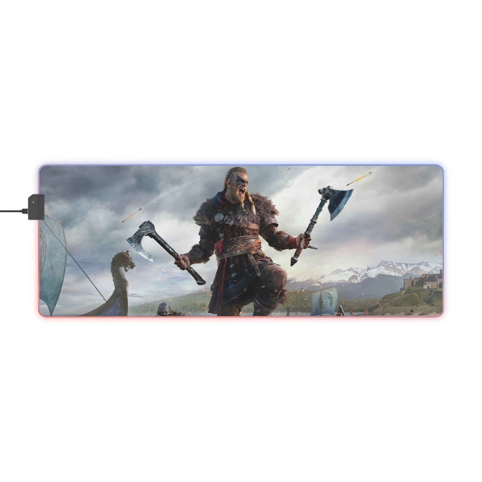 Tapis de Souris RGB Bataille Vikings - La Planète Gaming