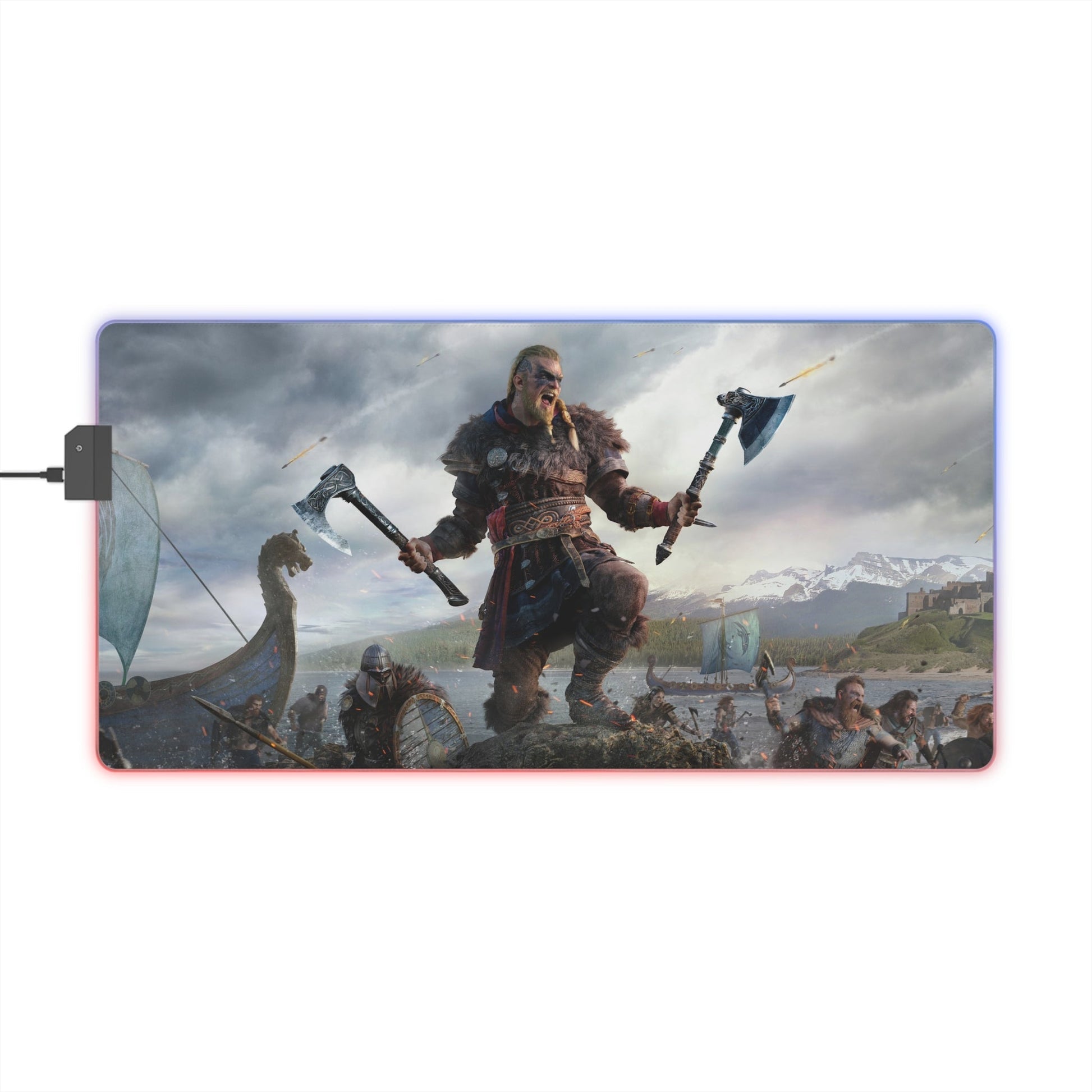 Tapis de Souris RGB Bataille Vikings - La Planète Gaming