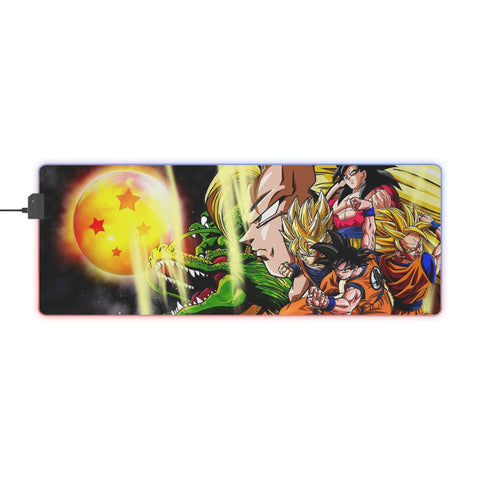 Tapis de Souris RGB Évolution des Saiyans - La Planète Gaming