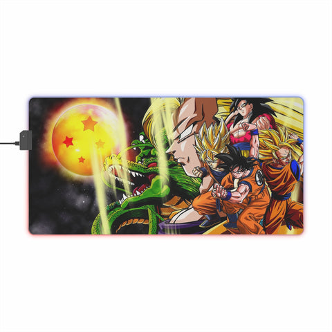 Tapis de Souris RGB Évolution des Saiyans - La Planète Gaming