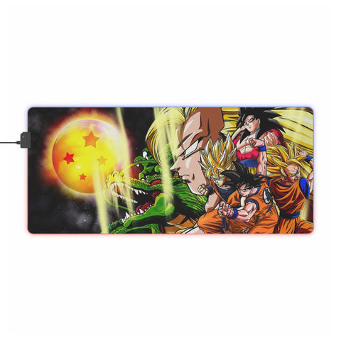 Tapis de Souris RGB Évolution des Saiyans - La Planète Gaming
