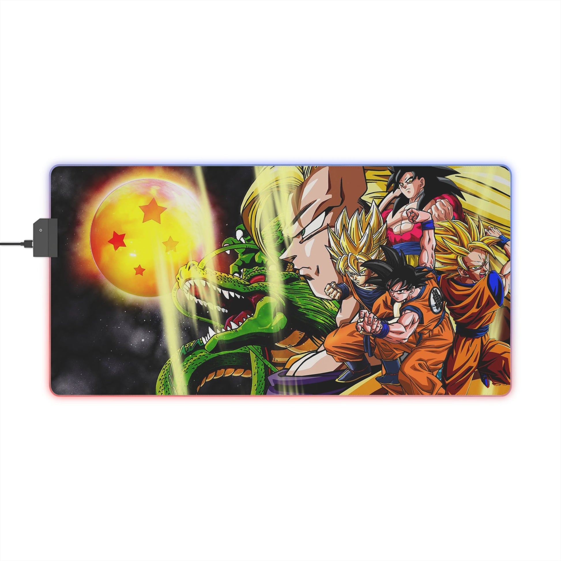 Tapis de Souris RGB Évolution des Saiyans - La Planète Gaming